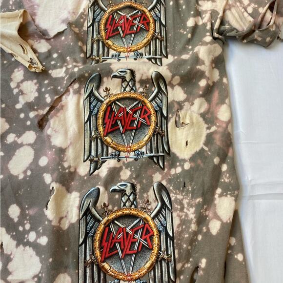 Supreme x Slayer collab distressed oversized t shirt authentic supreme - Picture 3 of 12